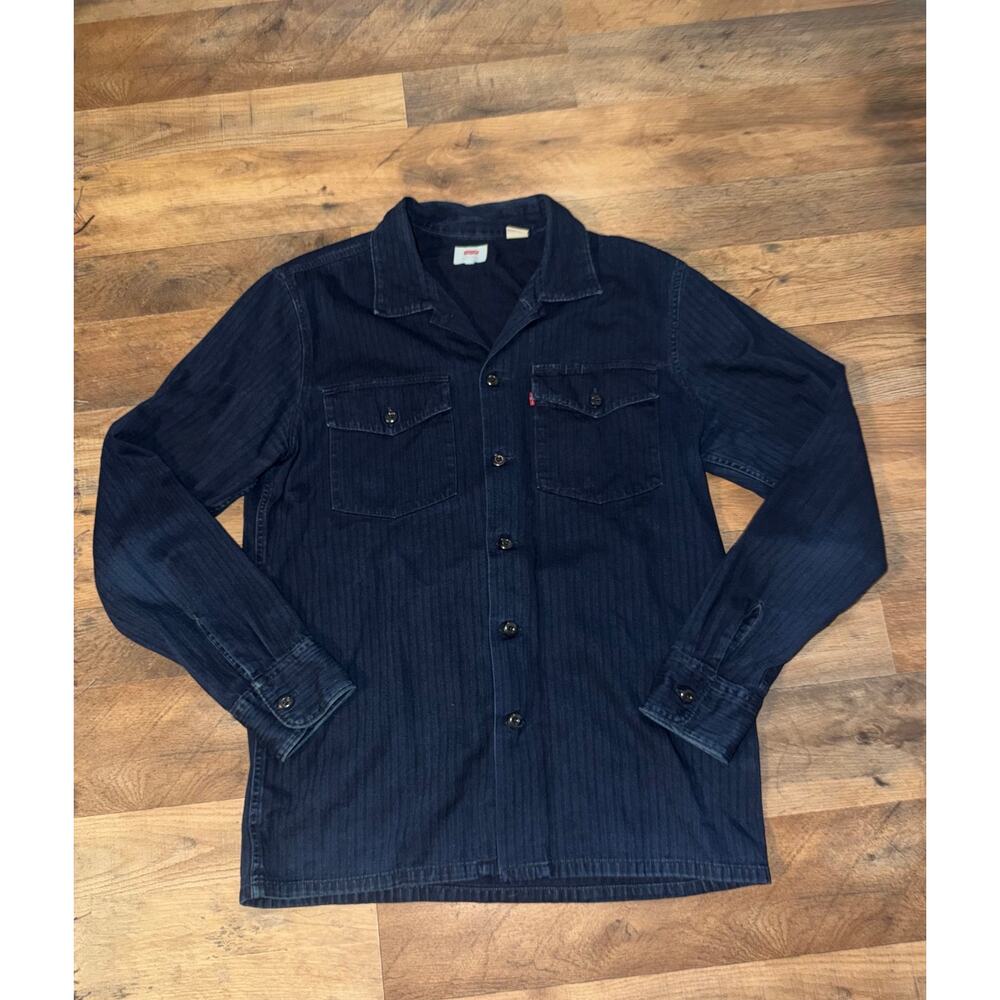 Levi’s men’s vintage long sleeve pinstriped denim shirt